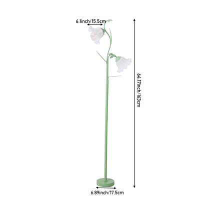 2-Light Flower Floor Lamp with Foot Switch