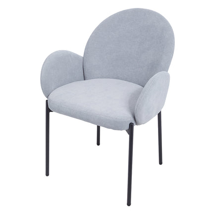 2Pcs Upholstered Dining Chairs with Armrest