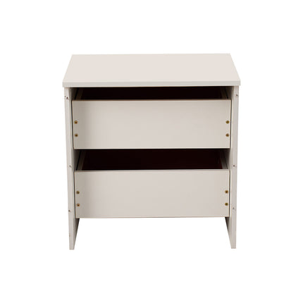 2-Drawer Wooden Nightstand Bedside Table