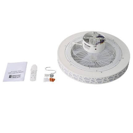 Round Acrylic Ceiling Mount LED Fan Light