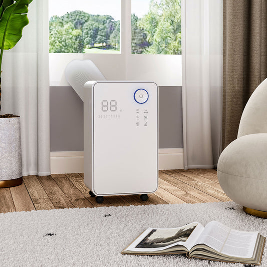 White 16L Low Noise Dehumidifier with Wheels and WiFi