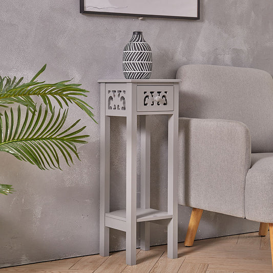 Tall Side Table Hall Furniture Wood Console Grey