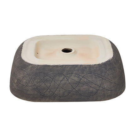 Ceramic Countertop Washbasin Vessel Sink with Waste Kit