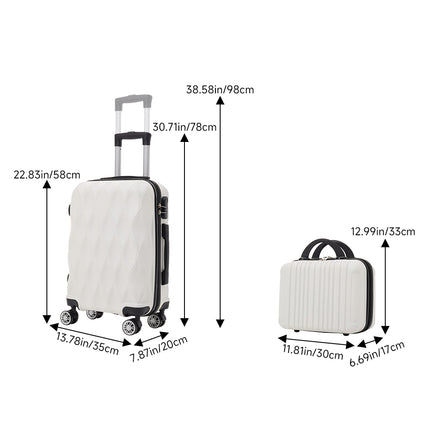 2-Piece Hard Shell Travel Suitcases Luggage Set