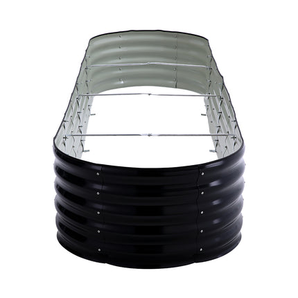 Oval-Shaped Galvanized Steel Raised Garden Bed