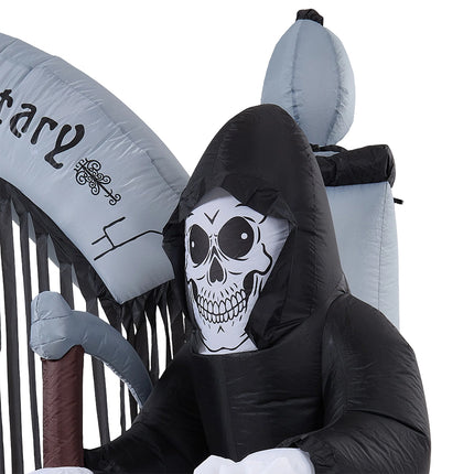 7 FT Halloween Inflatable Cemetery Archway Decoration with LED Lights