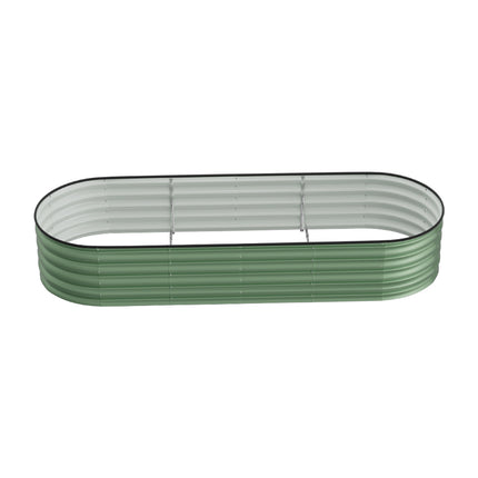 Oval-Shaped Galvanized Steel Raised Garden Bed