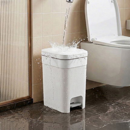 Slim Rubbish Bin with Soft Close Lid