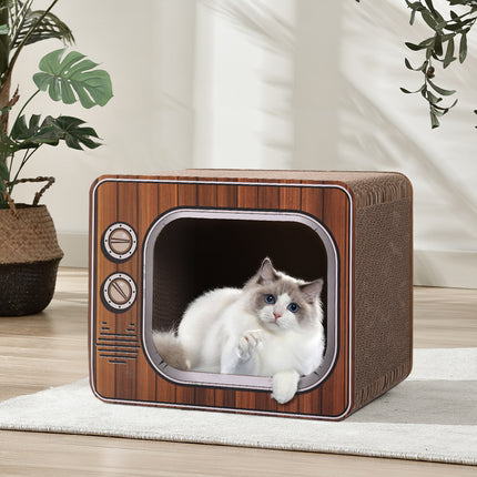 Pets Mood TV Shape Cat Scratcher House Bed