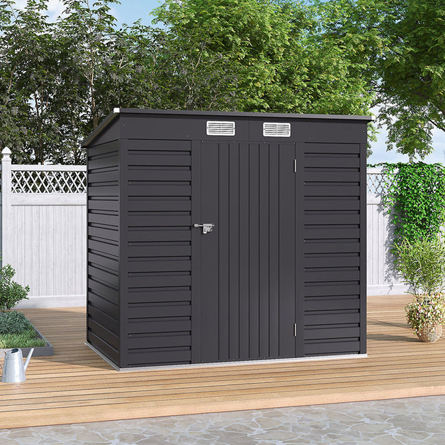 Outdoor Galvanized Steel Storage Shed