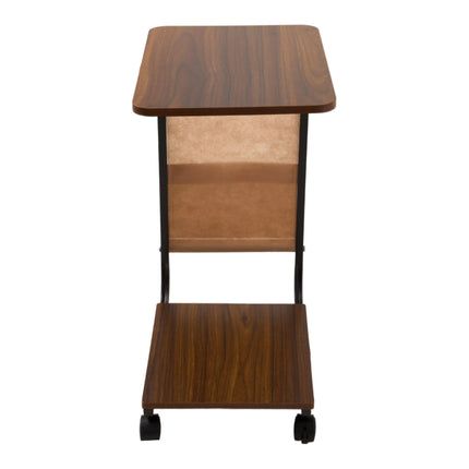 C-Shaped Side Table with Storage Bag