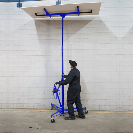 Blue 16ft Drywall Hoist Plasterboard Lifter Jack Tool