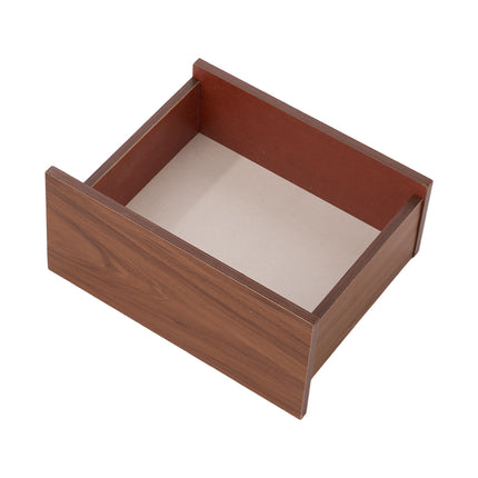 2-Drawer Wooden Nightstand Bedside Table in Walnut Colour