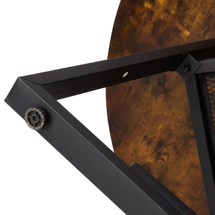 Round Dining Table with Storage Shelf