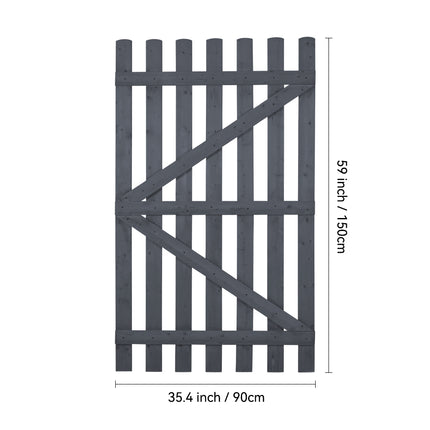 150cm H Garden Wood Fence Gate with Latch
