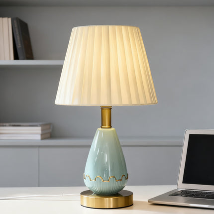 Ceramic & Iron Table Lamp with 5W Bulb