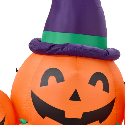 7FT Halloween Inflatable Pumpkin Family Decoration with LED Lights