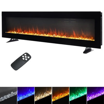 60 Inch Wall Mount Freestanding Electric Fireplace