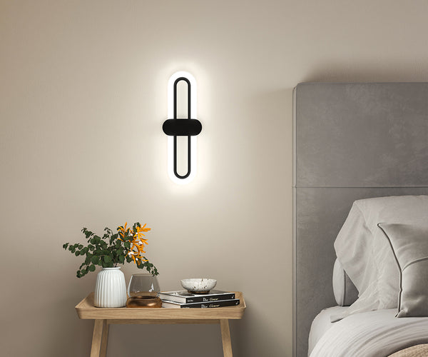 L40cm Oval LED Wall Sconce Cool White Light