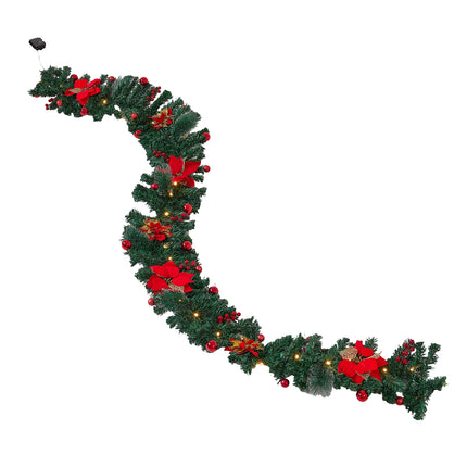 270cm Artificial Christmas Garland Decoration with LED String Light