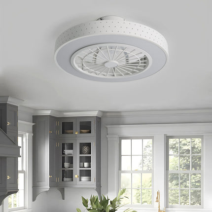 48cm Dia Round Acrylic Ceiling Mount LED Fan Light