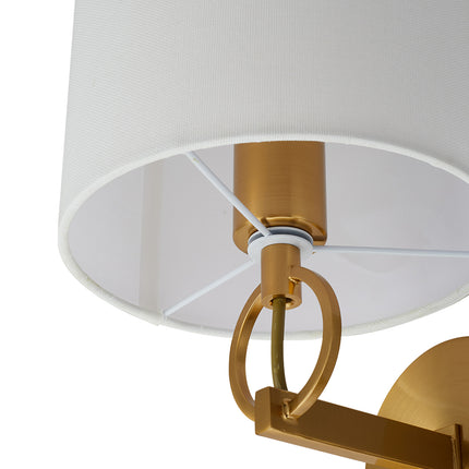 Metal Wall Light with Fabric Lampshade