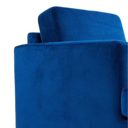 Mid-Century Blue Single Sofa Armchair
