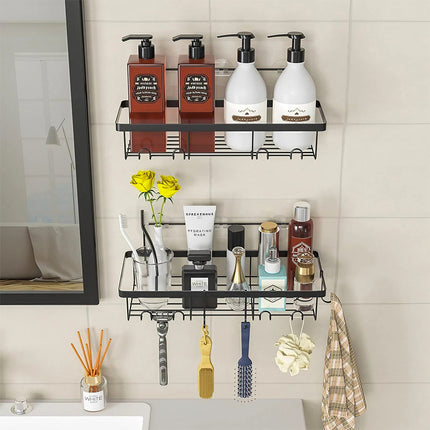 4-Piece No Drill Shower Caddy Set with Wall Stickers
