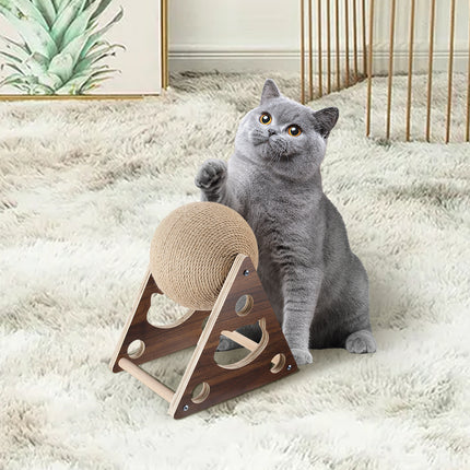 Cat Scratching Ball Natural Sisal Scratcher Pet Toy