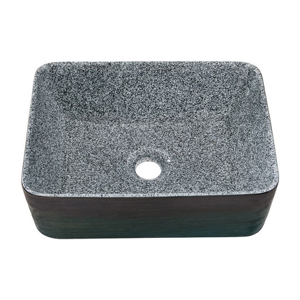 Ceramic Countertop Washbasin Vessel Sink with Waste Kit