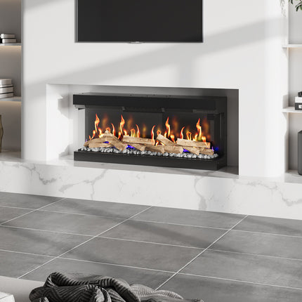 50 inch 3-Sided Smart Electric Fireplace