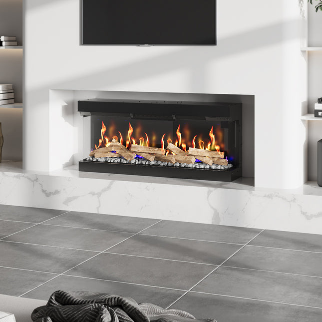 50 inch 3-Sided Smart Electric Fireplace