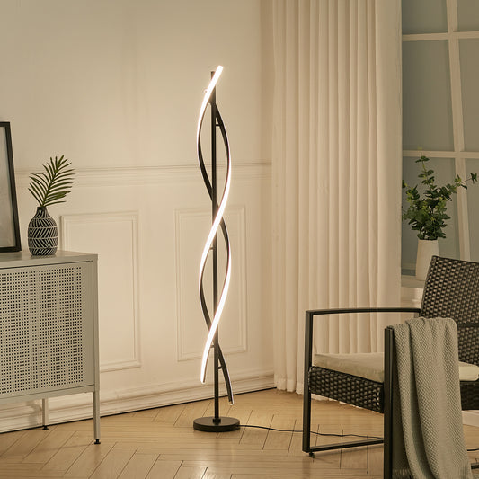 Black 60W Modern LED Floor Lamp for Living Room