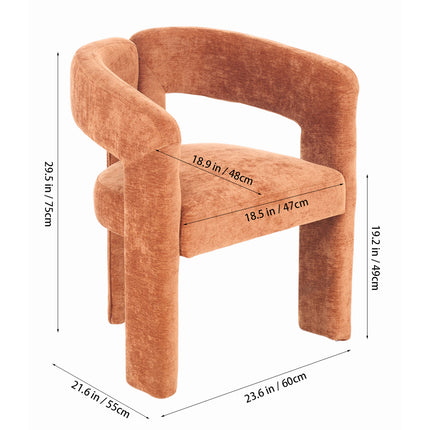 Chenille Upholstered Accent Chair