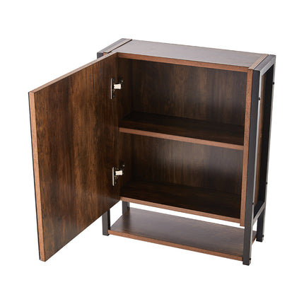 Wall-Mounted 3-Layer Mirror Cabinet with Metal Frame