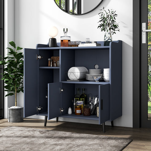 Contemporary Home Sideboard Cabinet with Storage, Grey