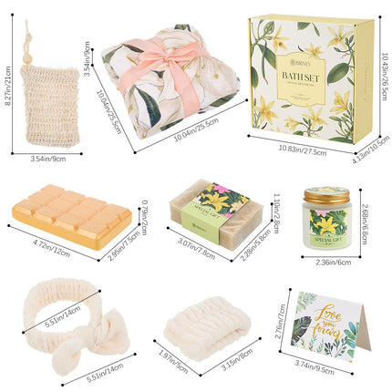 Sunflower-Scented Spa Bath Gift Set