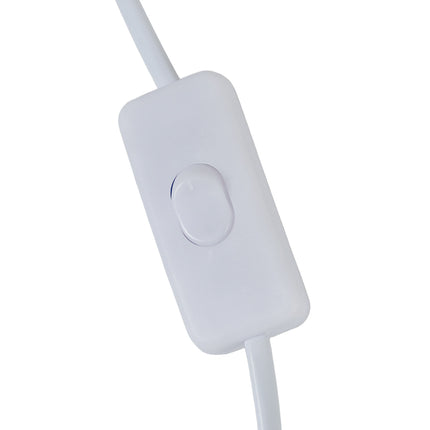 Glass & Iron Table Lamp with 12W Bulb