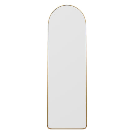 Modern Arched Metal Floor Mirror Gold/ Black