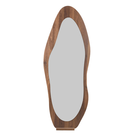 160cm Wooden Frame Full Length Mirror with Mirror Base