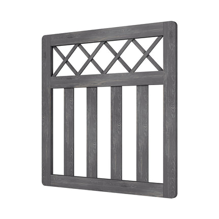 3 x 3ft Outdoor Cross Top Wooden Garden Gate Pedestrian Fence Yard Door