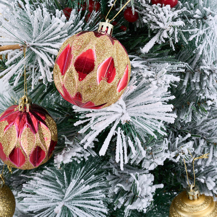 2-Pack Artificial Christmas Trees with Decorations and LED Lights