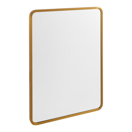 Surface Mount Rectangular Bathroom Storage Mirror Cabinet with Round Corner