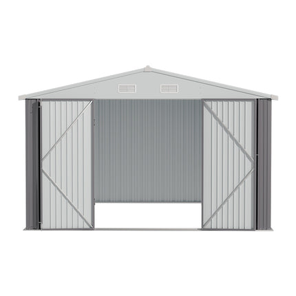 Outdoor Metal Storage Shed with Lockable Door