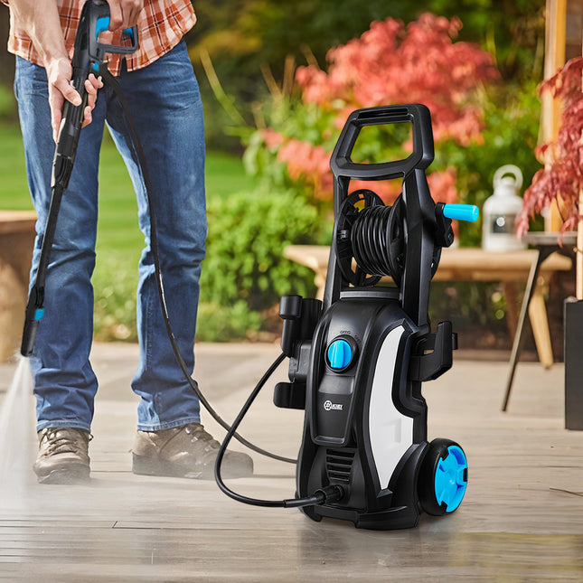 90 Bar High Pressure Washer with 1600W Power and Aluminum Motor