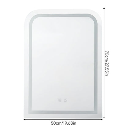 Wall-Mounted Bathroom Adjustable LED Vanity Mirror with Demister