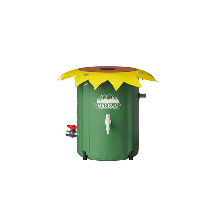 50L Collapsible Rain Barrel with Spigot & Overflow