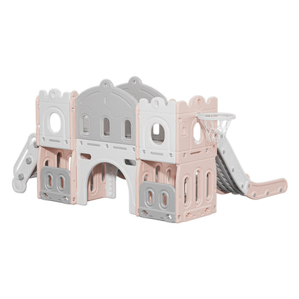 Pink Toddler Indoor Outdoor Toddler Two Slides Playset