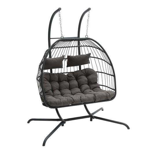 157x95x201cm Outdoor Hanging 2 Seater Egg Chair