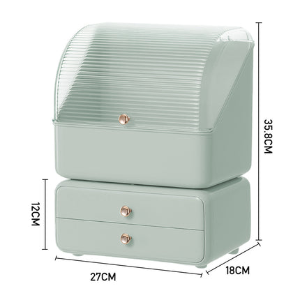 Dust Proof Desktop Makeup Organizer with Drawers